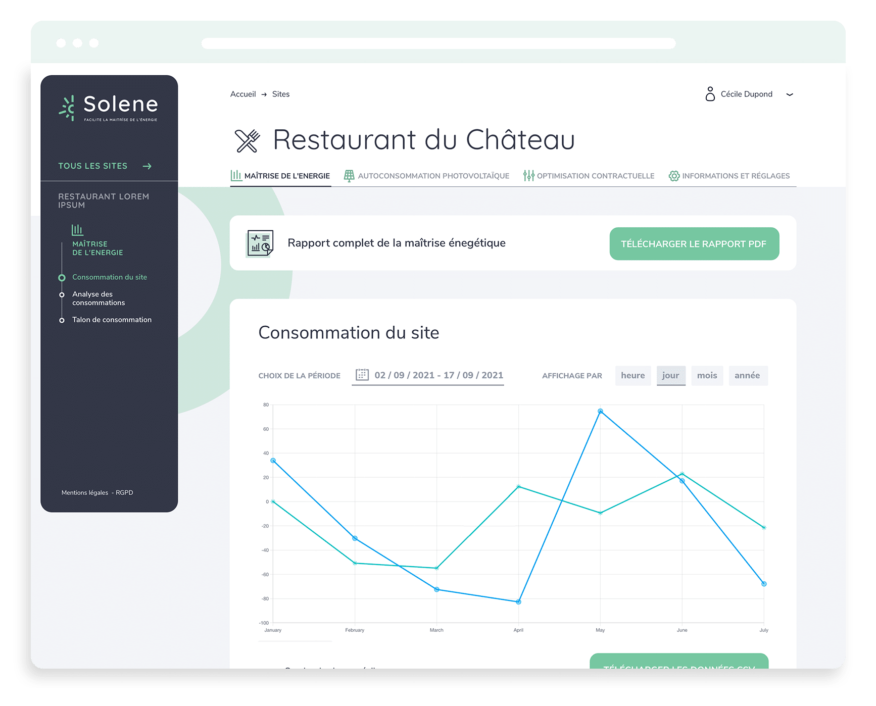 Solene — The application in pictures