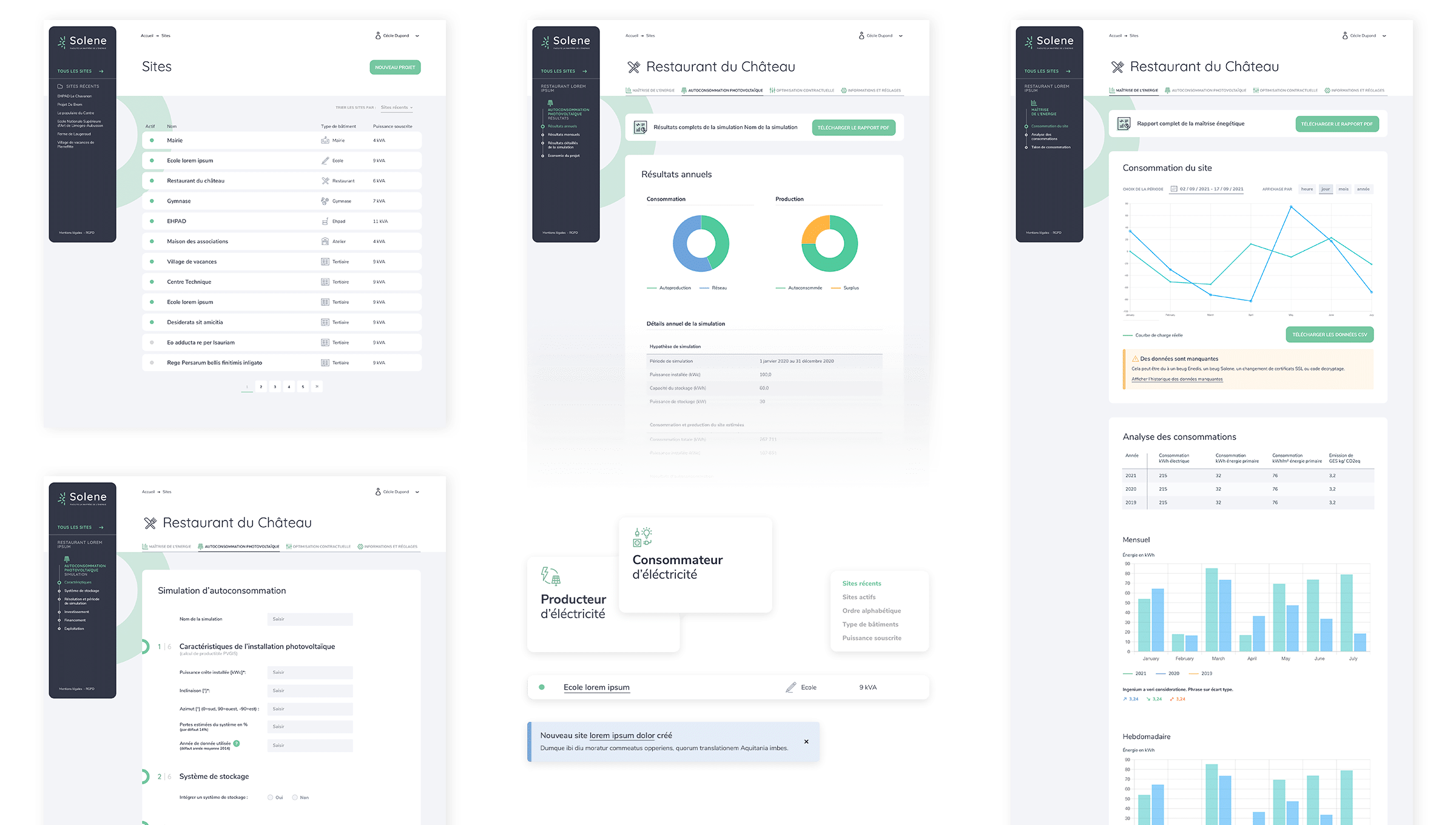Solene — The application in pictures